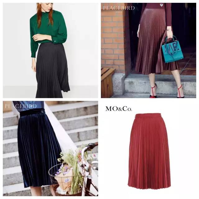 时髦大衣搭配,黑色毛呢大衣配什么颜色百褶裙