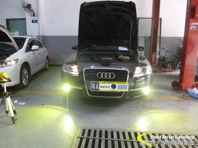 奥迪a6原车海拉六透镜改灯,a6海拉五透镜