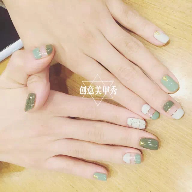 胖手显白简单美甲,短胖手适合做什么美甲