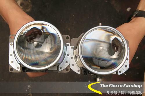 17款q5改透镜,奥迪q5大灯改装led双光透镜大灯