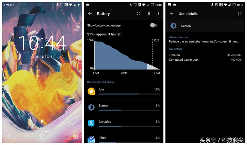 一加手机3t屏幕评测,外媒评测华为手机