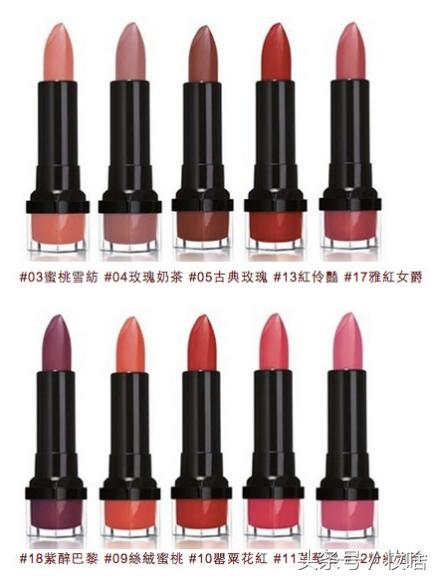 排名靠前的口红色号,今年卖得最好口红色号