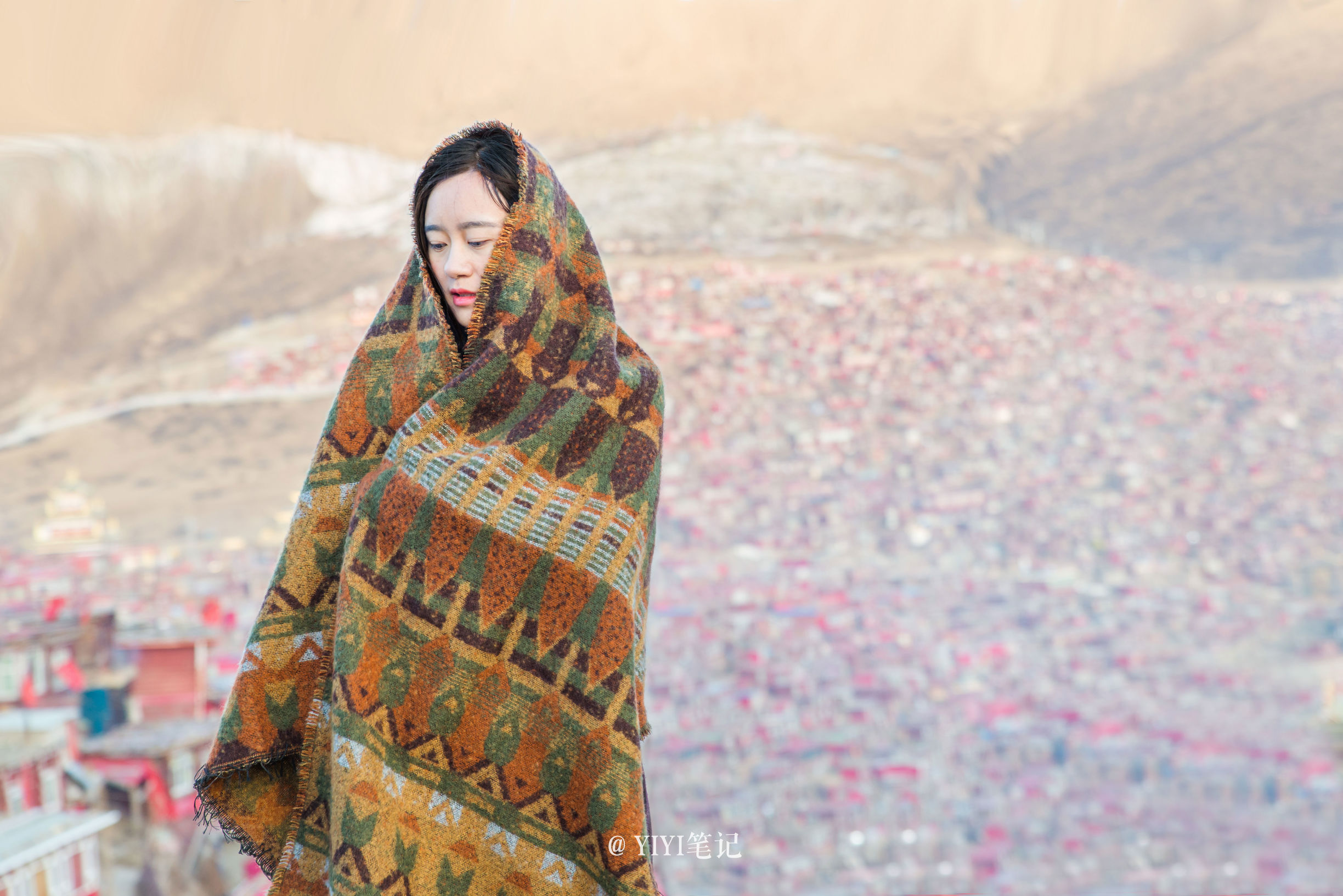 色达的冬天的美景,冬天的色达