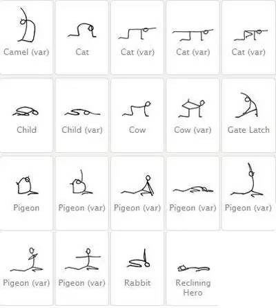 超全瑜伽小人绘画,瑜伽小人绘画技巧视频