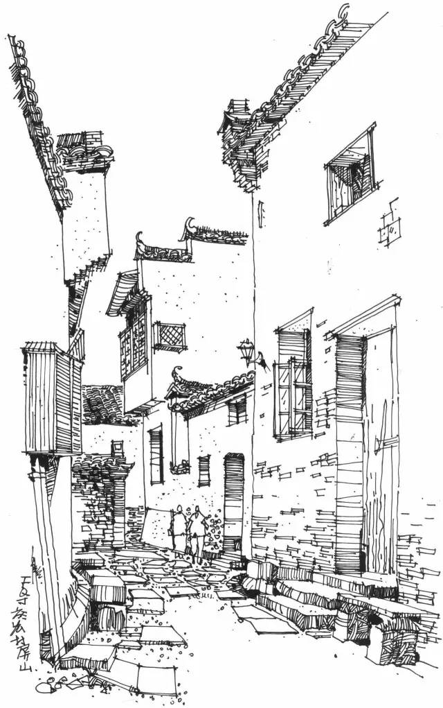 迷人的山水绘画,徽州特色烟雨江南画