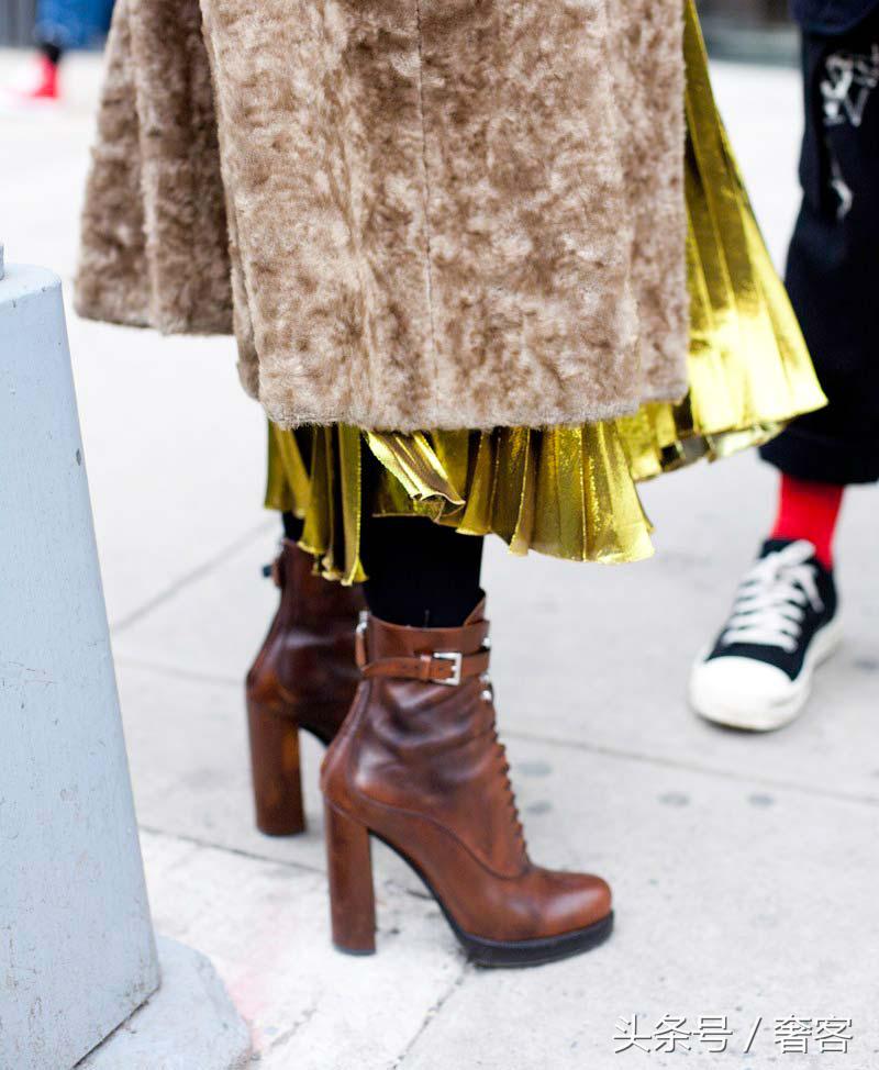 这个冬天必备短靴,冬时尚气质粗跟新款舒适圆头短靴