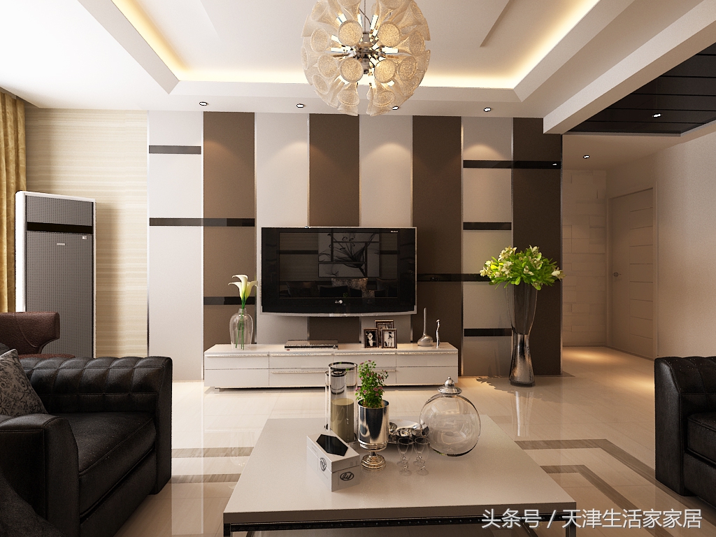 天津生活家装设计,金海岸商品楼147方装修风格
