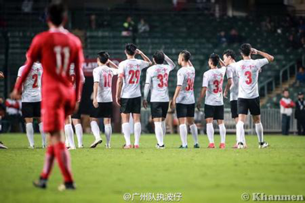 省港杯第二回合进球,肖智省港杯敬礼