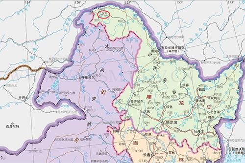 漠河神秘景区,与俄罗斯隔河相望