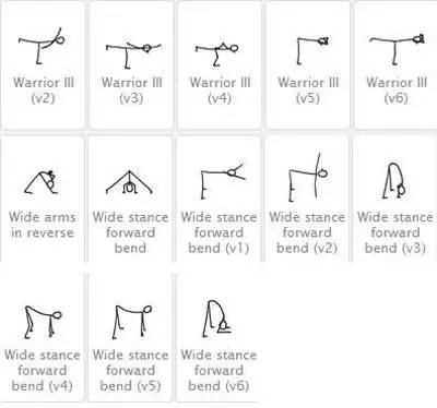 瑜伽小人体式画法教学,如何画瑜伽体式小人