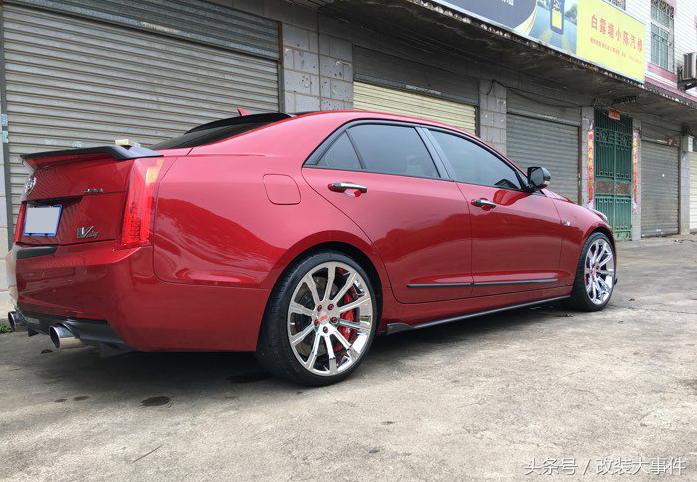 凯迪拉克atsl改装后扰流板,凯迪拉克atsl音响改装案例