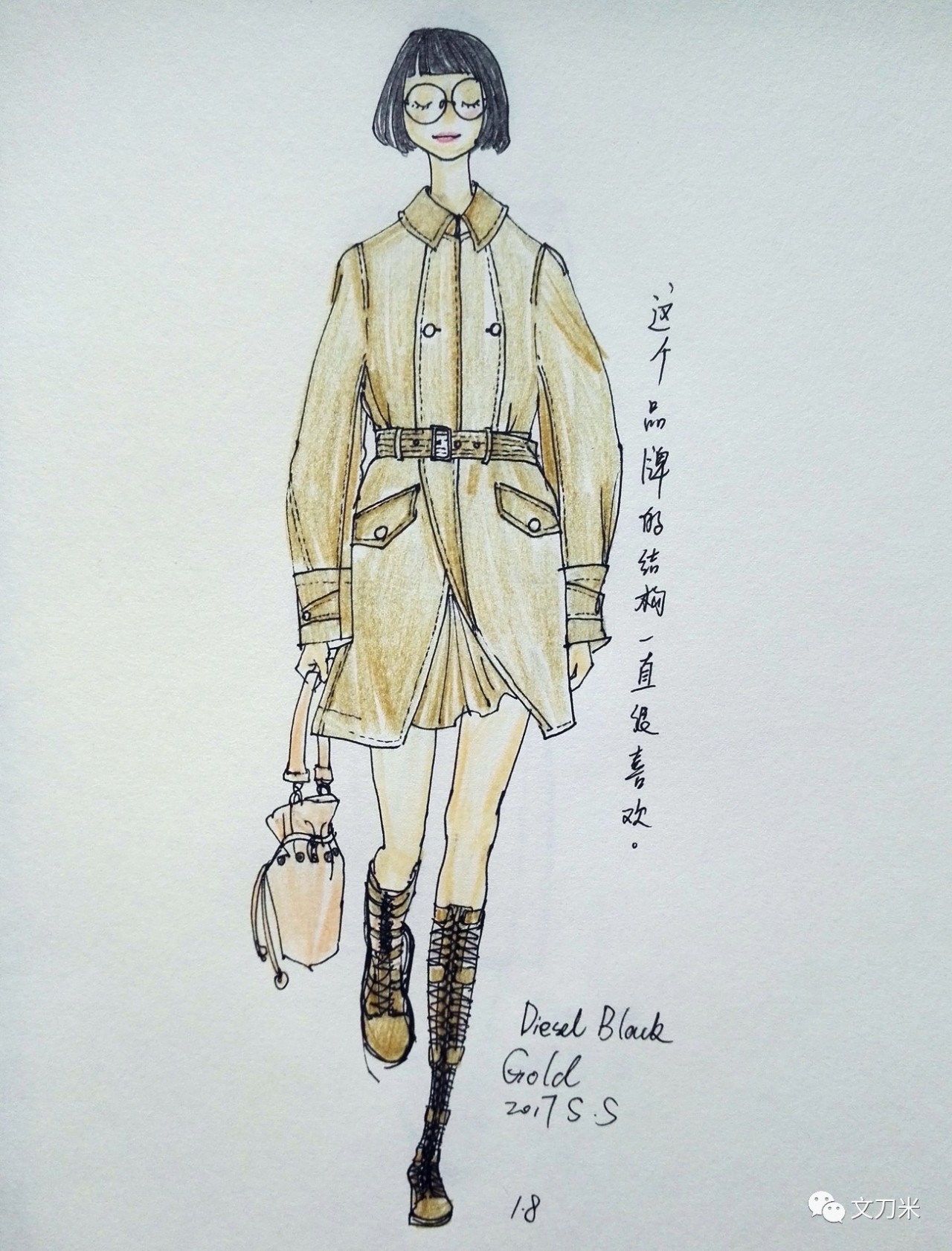 画画怎样穿衣服,风衣穿搭绘画教程