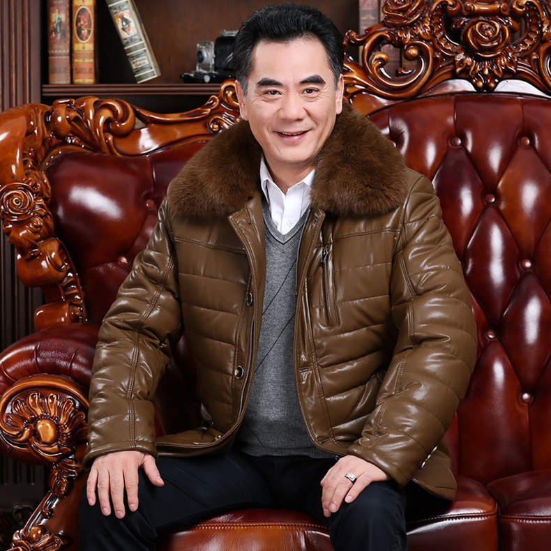 胖子男士棉衣外套加厚款丝棉夹克,爸爸穿的外套加绒显帅