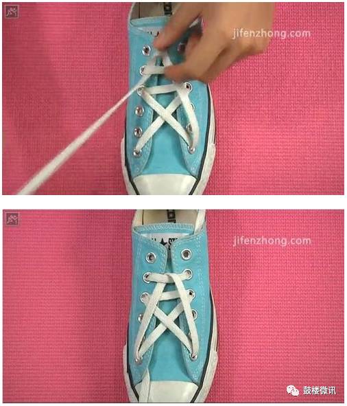 adidas三叶草ozweego鞋带系法,鞋带的可爱系鞋法