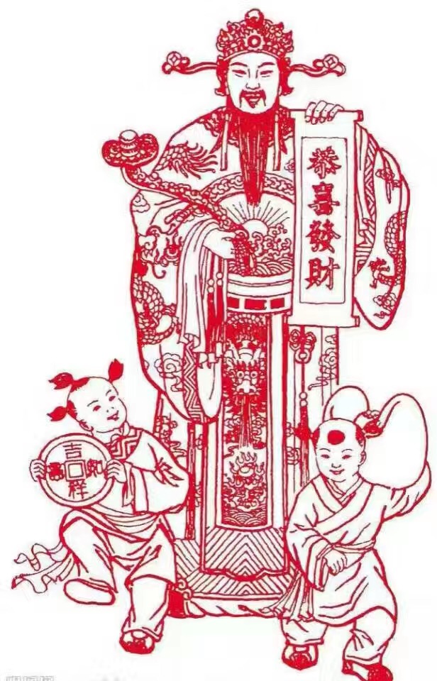 初五正确的五路财神图,初五迎财神10张图