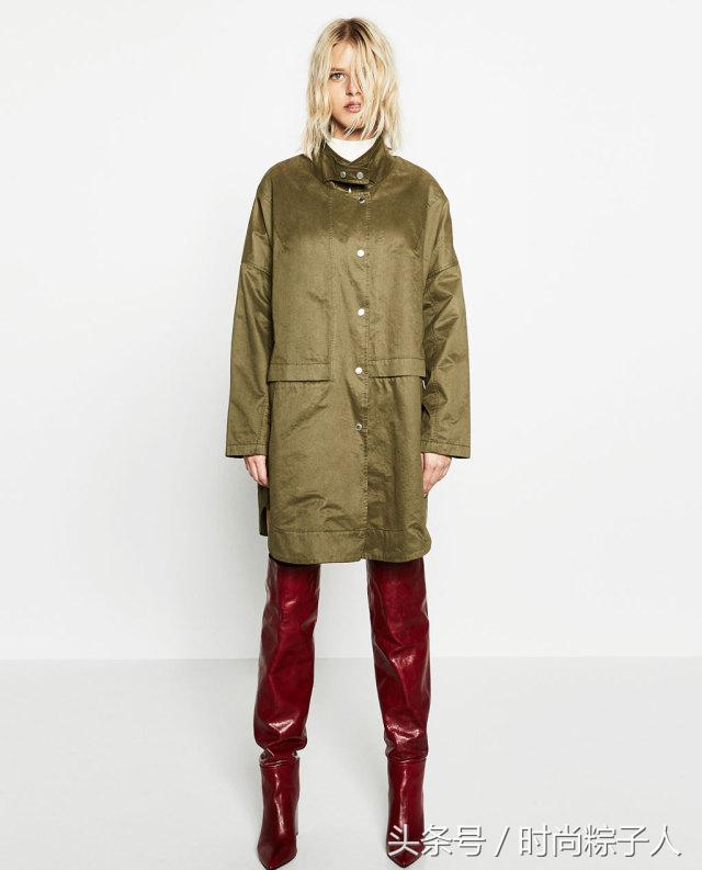 想做英姿飒爽的自己,洋气小个子时髦外套军绿色