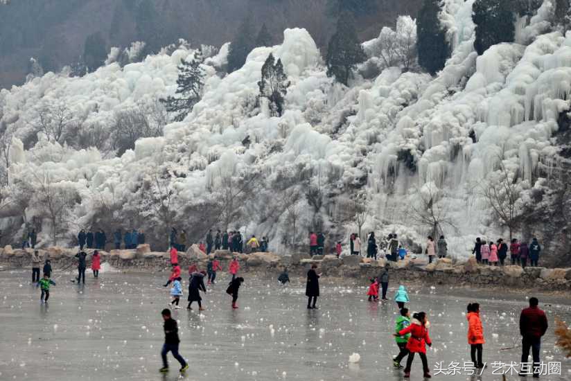 唐县香山冰瀑图片,唐县冰瀑节