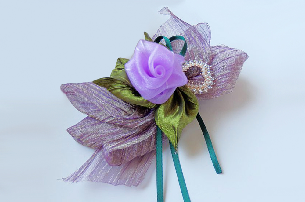 手工发饰diy仿真花朵,玫瑰花手工发夹