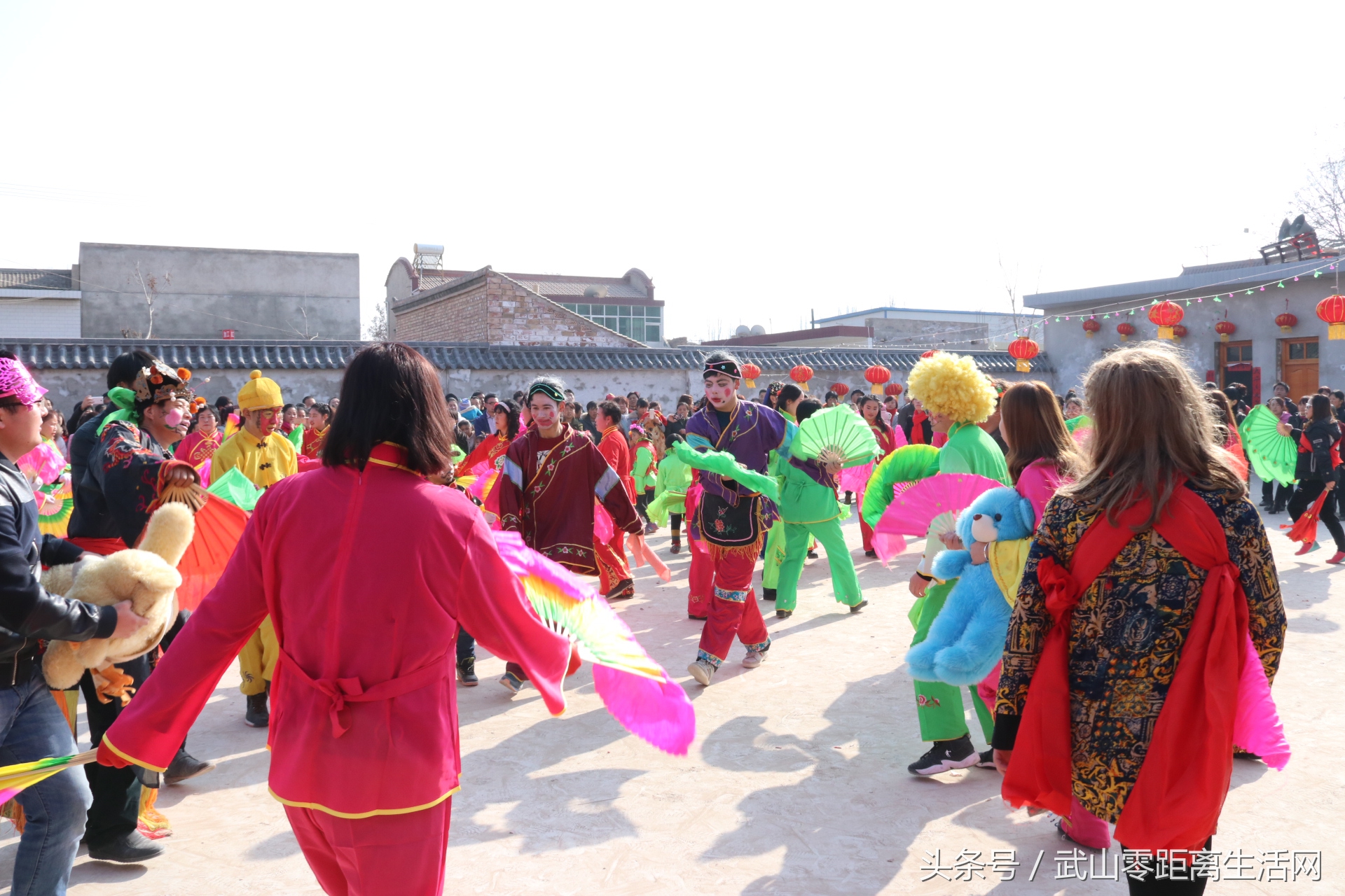 武山秧歌航拍,武山秧歌耍马
