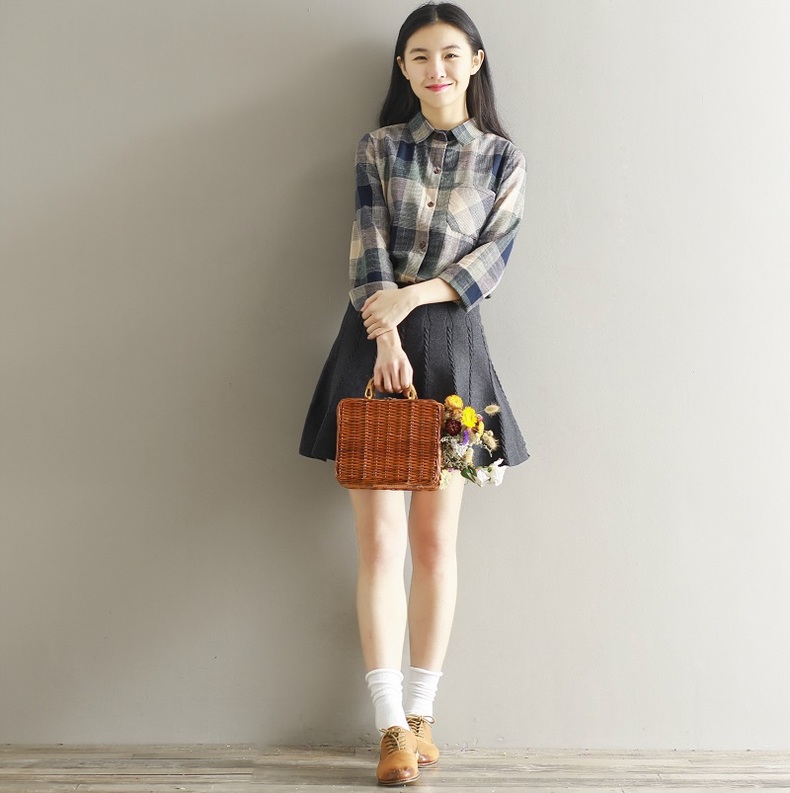 小清新森系衬衫穿搭分享,我们只需要搭配小清新风的衬衫