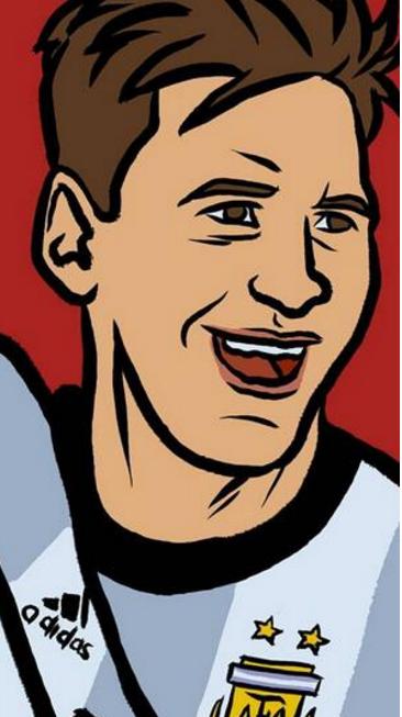 足球插画球星,足球明星插画手绘