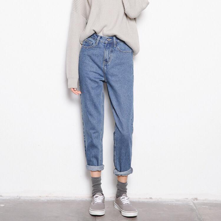 牛仔裤随意搭配,牛仔裤女士爆款2022新款卷边