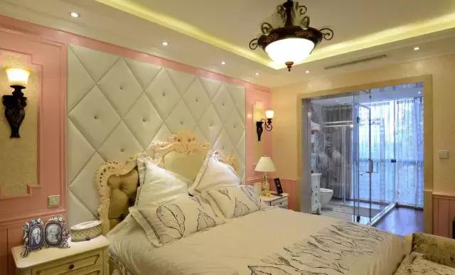 原木风卧室软包背景墙,2米8的软包卧室背景墙效果图