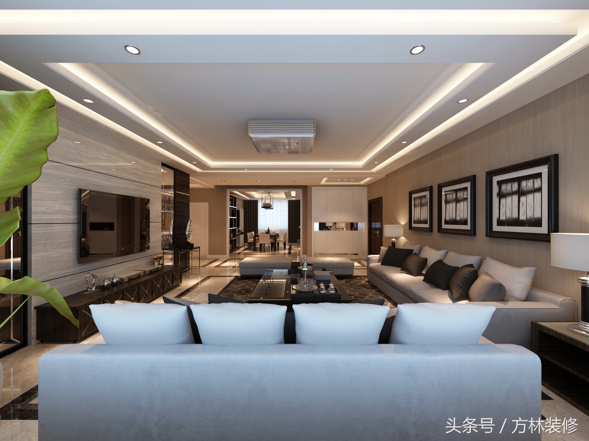 沈阳方林装修全包96平,沈阳方林装饰现代简约