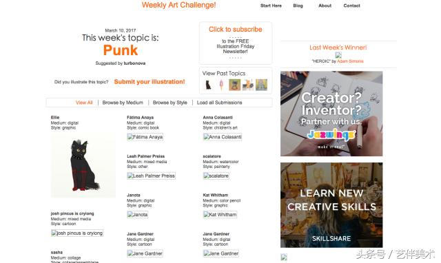 最全的国外插画网站资源