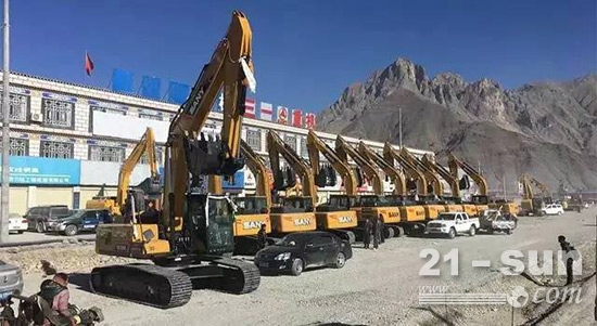 三一挖机有多厉害,5台三一挖机