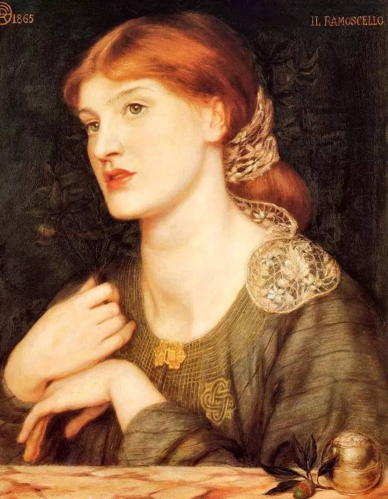 他画的女子像迷失森林里的仙女