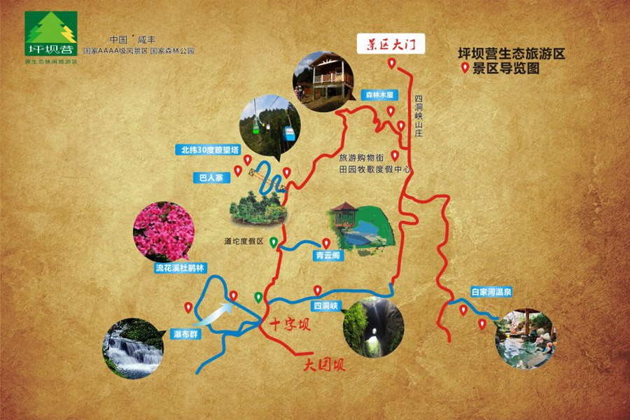 恩施森林旅游,恩施咸丰坪坝营旅游景点