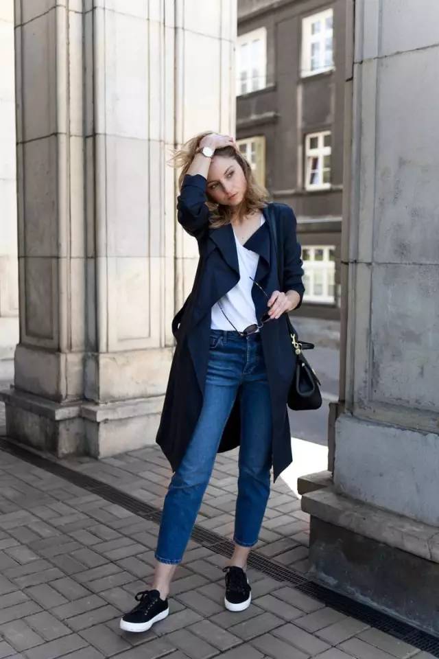 长风衣和短风衣穿搭对比,长风衣外套搭配