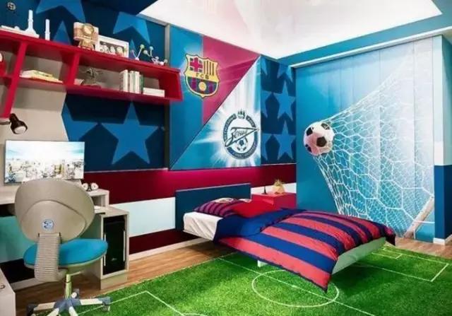 球迷创意足球主题房间,该如何表达对足球的热爱
