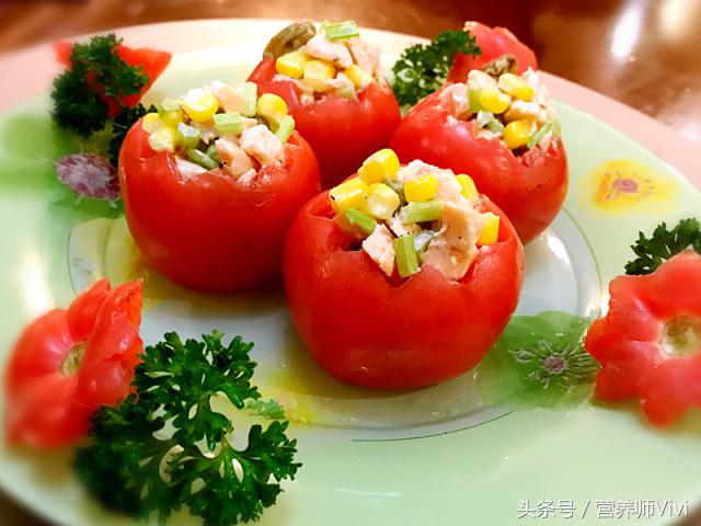 营养师Vivi｜颜值超高的三文鱼番茄杯