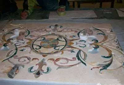 水刀拼花教程全过程,瓷砖水刀拼花效果图大全集