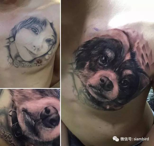 男子分手后把女友纹身改成魔鬼,男子分手把纹身女朋友改成骷髅头