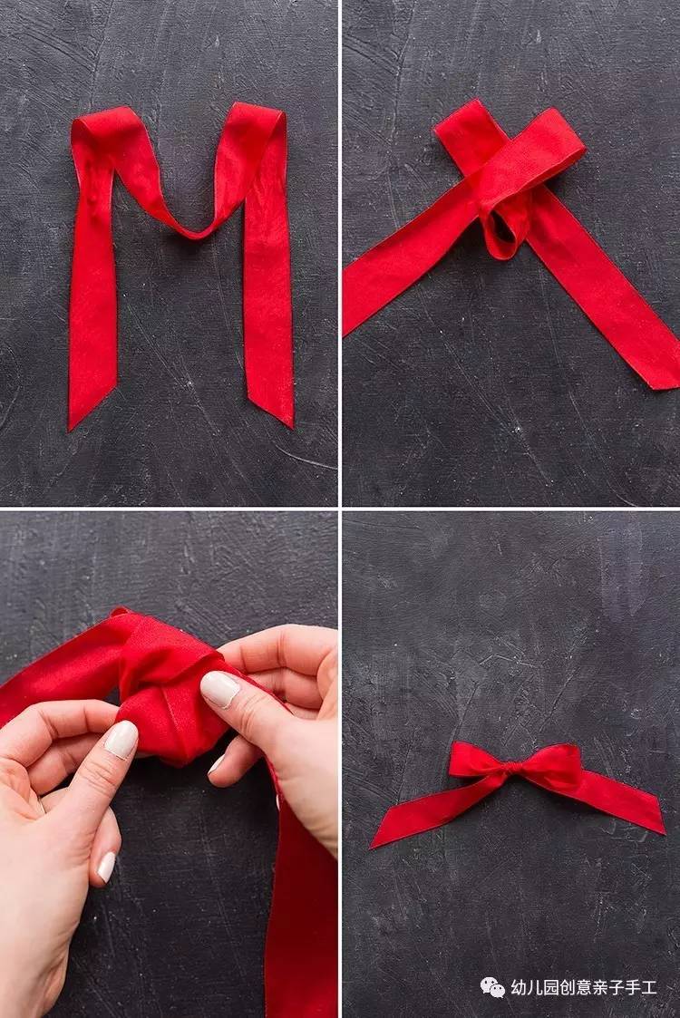 丝带蝴蝶结打法幼儿手工,幼儿蝴蝶结手工制作发饰