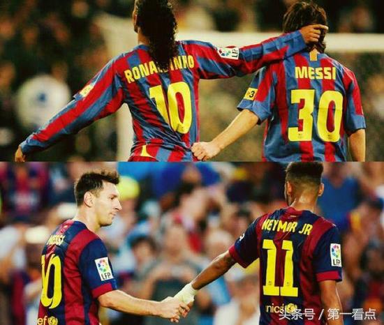 小罗背起梅西梅西背起内马尔,小罗背起梅西小图