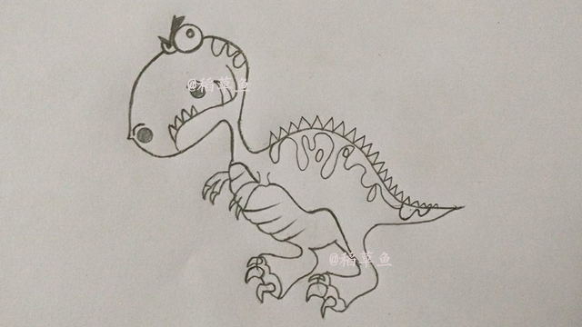 儿童简笔画恐龙大全简单又漂亮,恐龙简笔画大全100种喷火龙