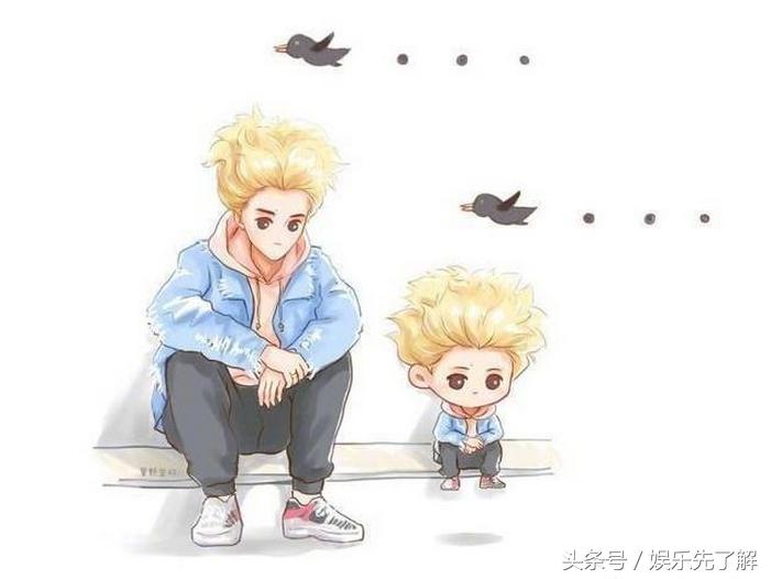 网友画的鹿晗卡通,鹿晗儿童图