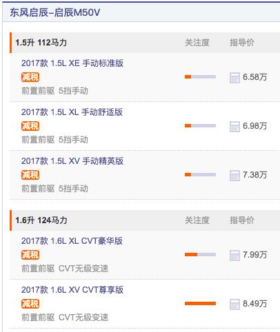 日产启辰m50v多少钱,8万左右的mpv车型推荐侧开门