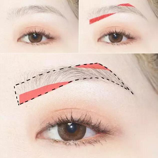 眉毛浅画法教程,眉毛淡化妆步骤