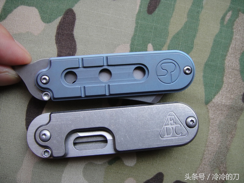 2把钛合金加S35V钢的serge*刀折**，豌豆和菜刀头详细对比