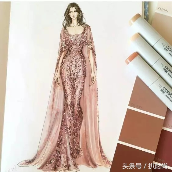 礼服好高级感,怎么画礼服设计手稿图