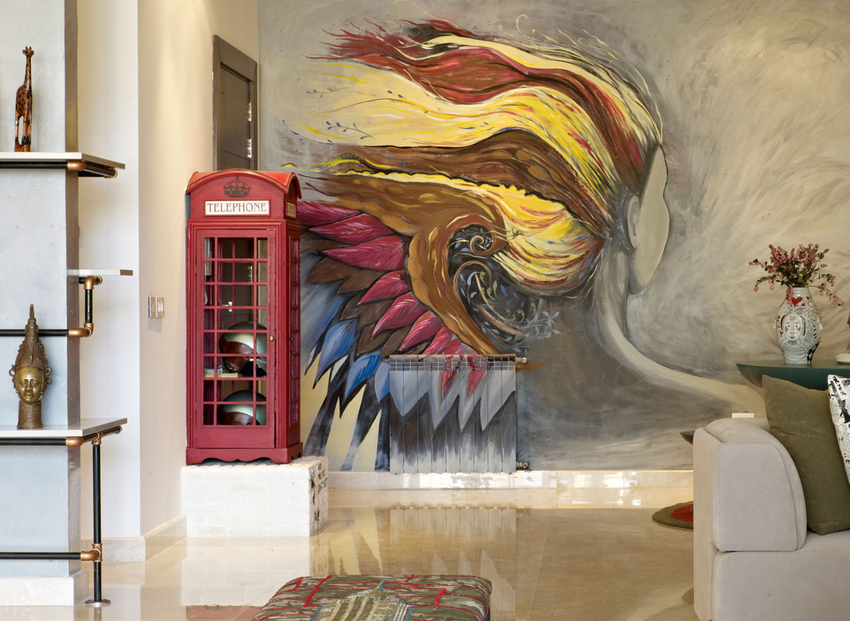 画在家里墙上的治愈系简单墙绘,找人画墙绘