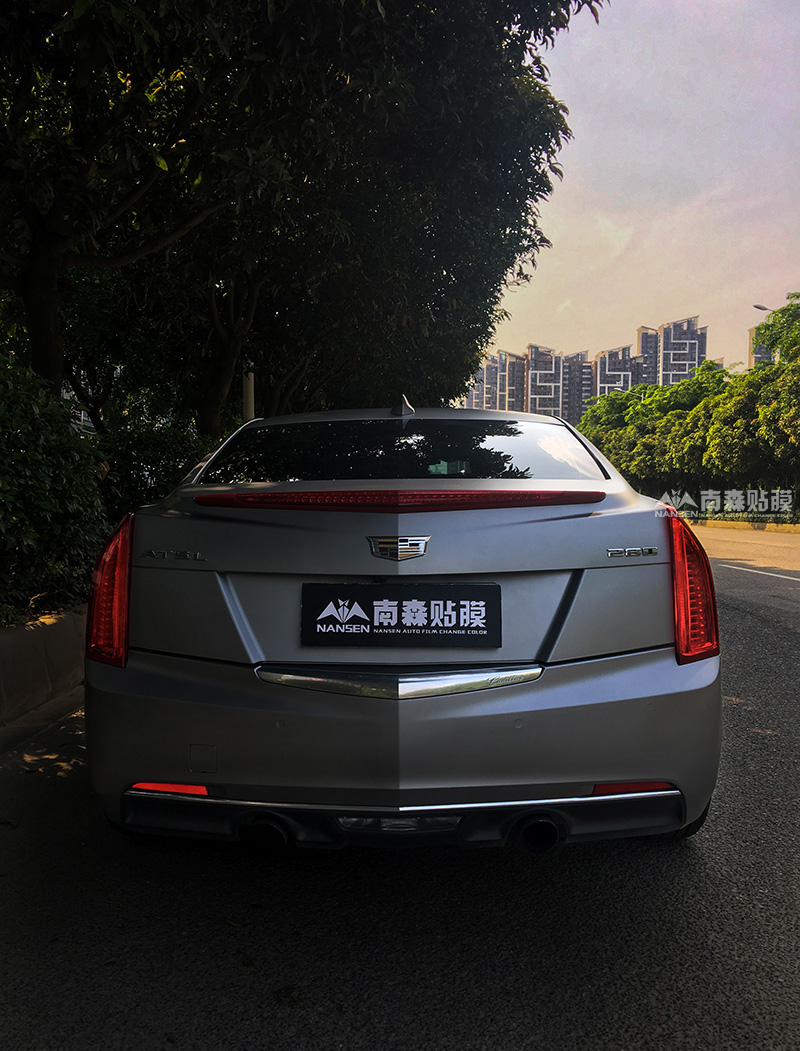 凯迪拉克ATSL车身改色贴膜亚光灰