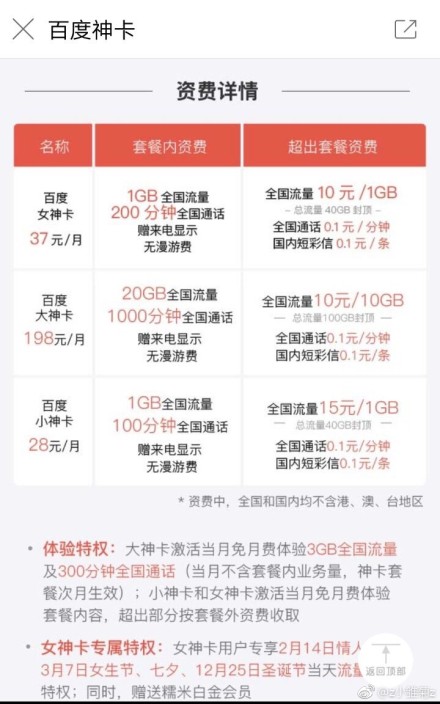 5g流量卡套餐资费一览表,19元流量卡永久资费哪个最划算