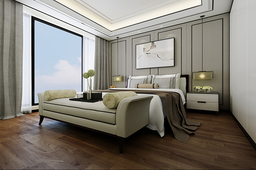 沉稳大气现代空间,现代轻奢格调空间图