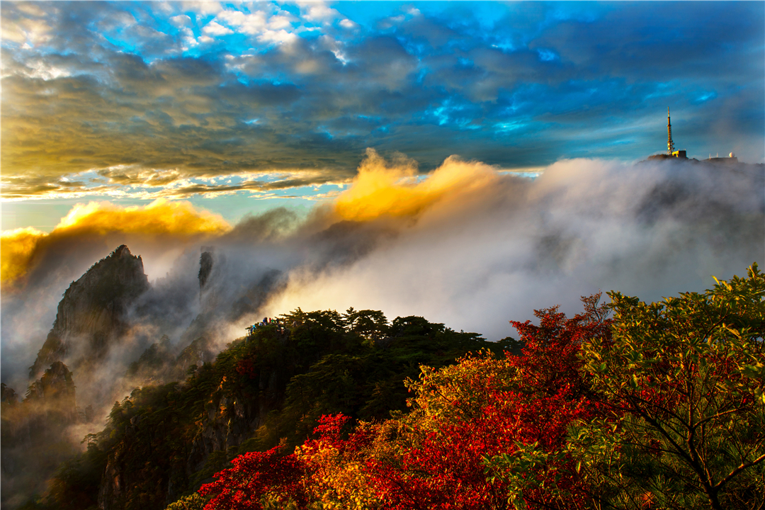 雨天的黄山朦胧美,大雨天的黄山